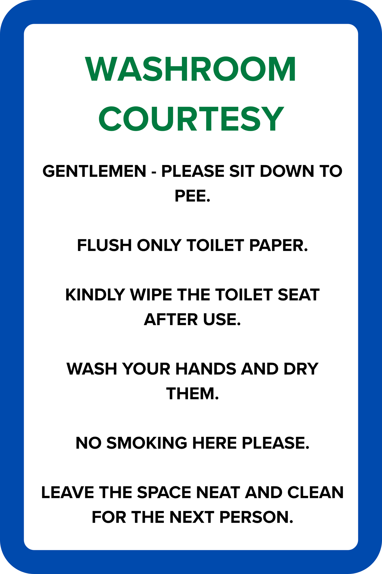 Washroom Courtesy 1