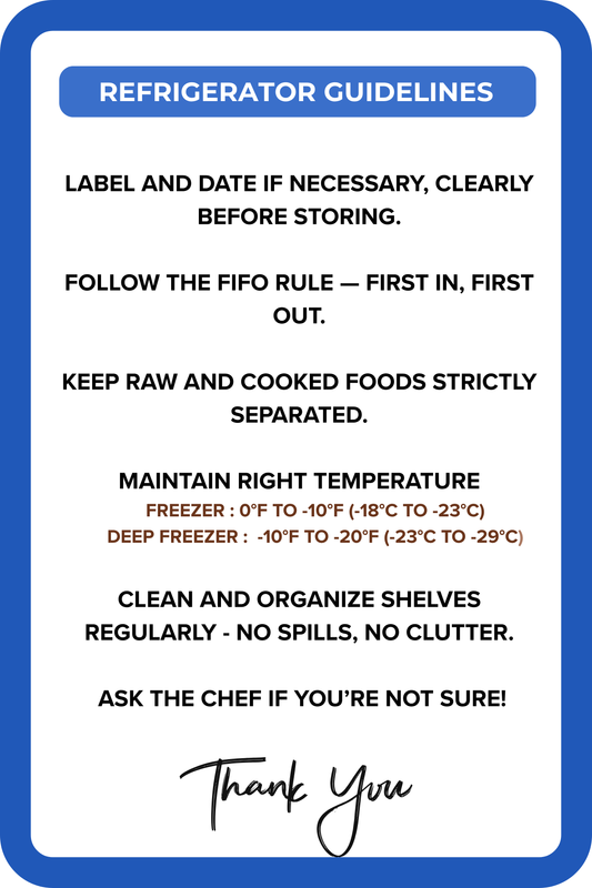 Refrigerator Guidelines
