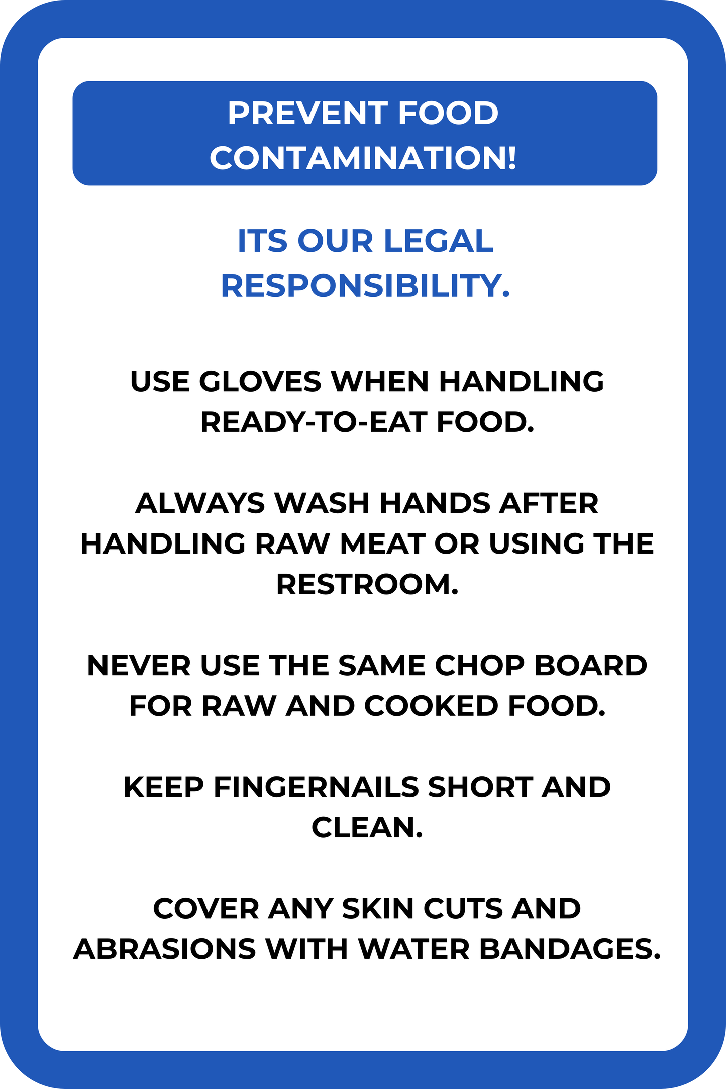 Prevent Food Contamination