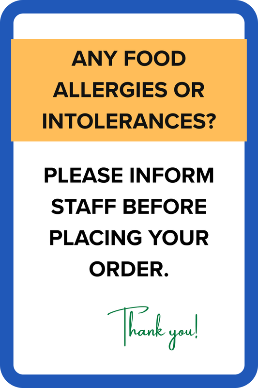 Any Food Allergies or Intolerances