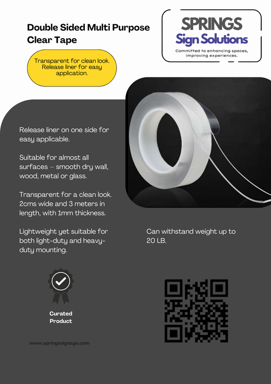 A101 - Double Sided Transparent Tape Heavy Duty