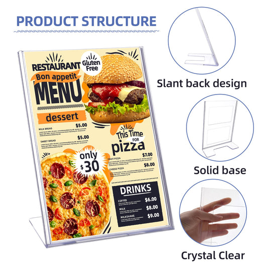 T101 - Acrylic Poster Holder For Tables L - Type